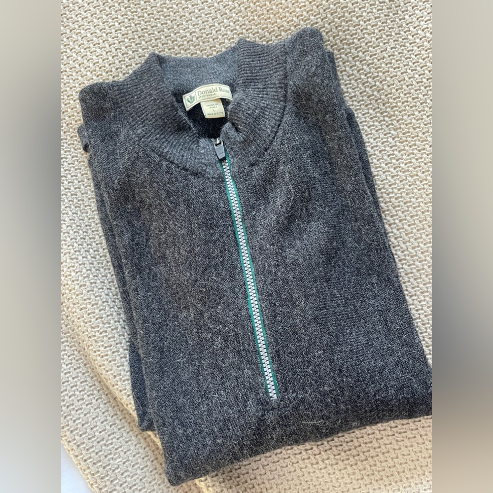 EUC Donald Ross 100% alpaca pullover . Size large. 1/4 zip- up.